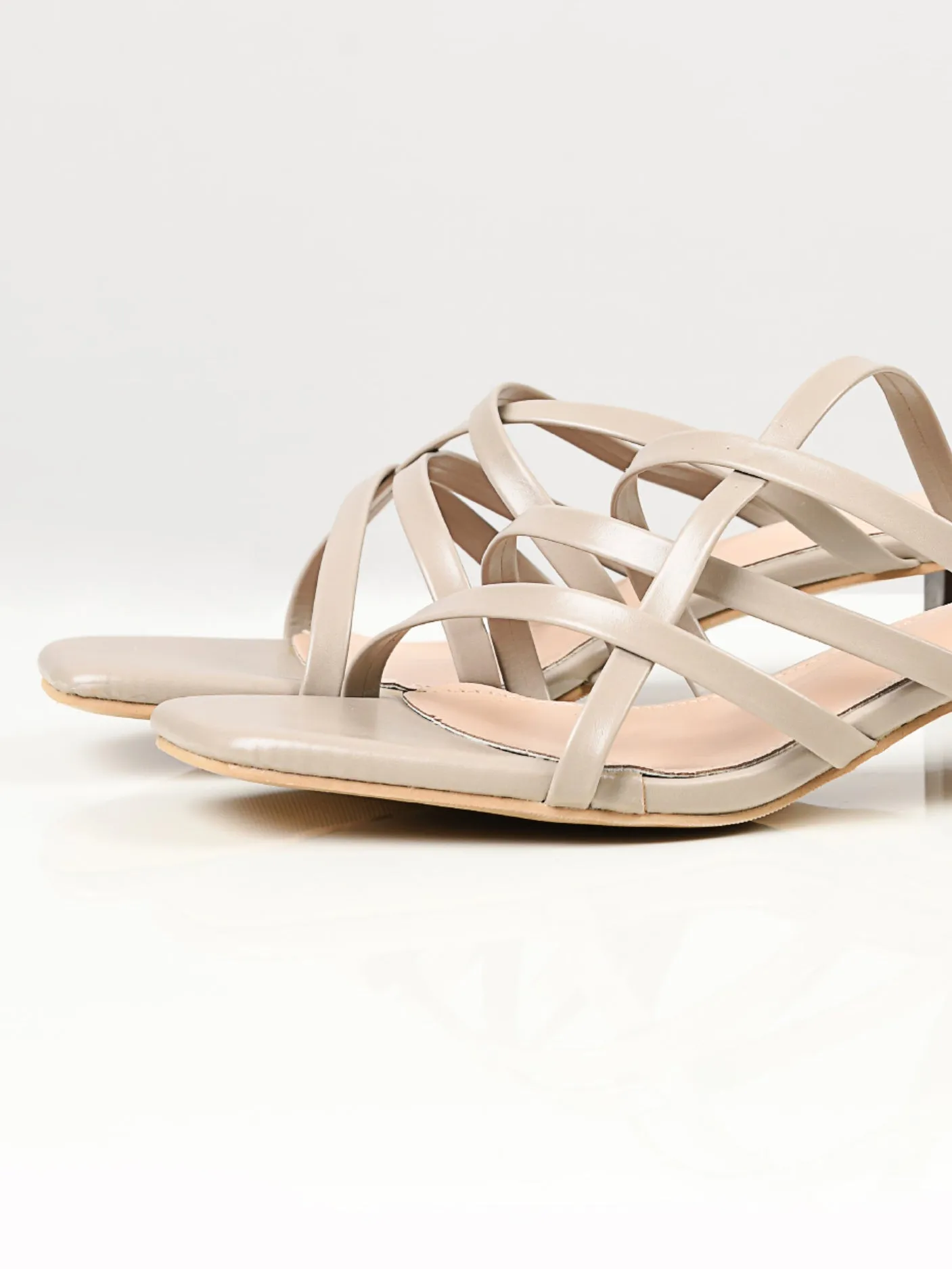 Strap Heels - Beige