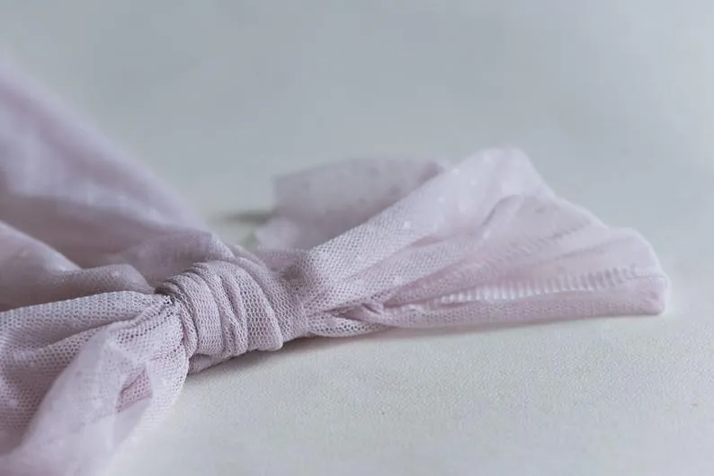 TATIANA hair bow, Romantic tulle bridal veil alternative