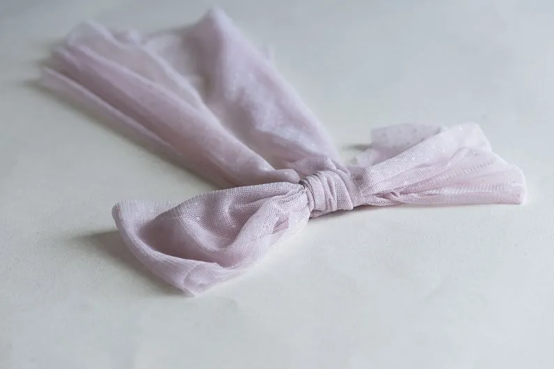 TATIANA hair bow, Romantic tulle bridal veil alternative